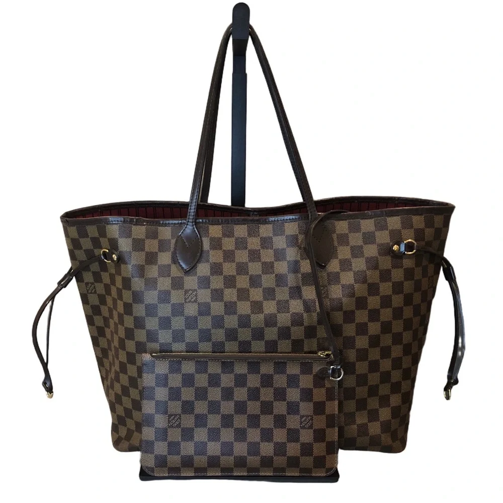 LOUIS VUITTON Damier Ebene Neverfull GM WITH: LV Dust Bag Pochette Organizer